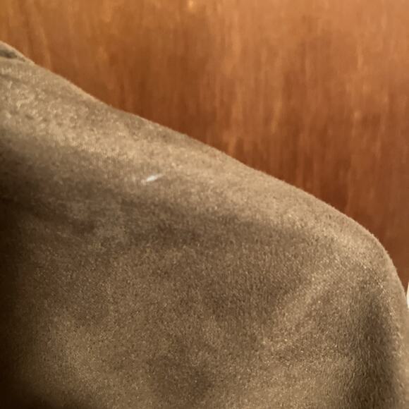 Roundtree & Yorke Jacket Men Size L Brown Faux Suede Button Up Bomber Vintage - Picture 6 of 11